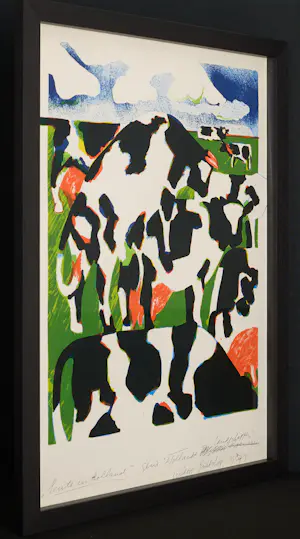 Jan Cremer - Einzigartige Probedruck-Lithografie „Lente in Holland“ – Hochwertig gerahmt kopen? Bied vanaf 590!