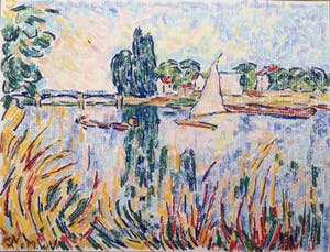 Jan Willem Versteeg - Boats on the Seine at Chatou kopen? Bied vanaf 75!