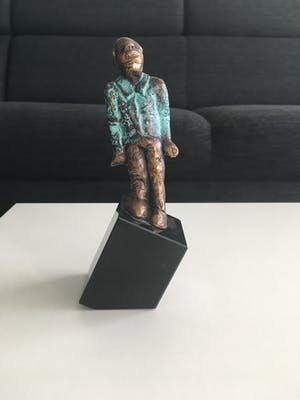 Sjer Jacobs - Mooi bronzen 'Menneke' kopen? Bied vanaf 305!