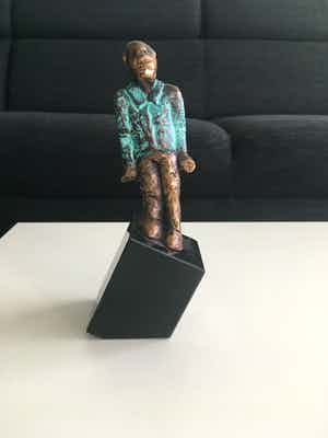 Sjer Jacobs - Mooi bronzen 'Menneke' verkocht voor € 305!