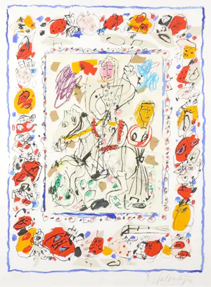 Kees Salentijn - Zeefdruk, Zonder titel - Ingelijst kopen? Bied vanaf 35!