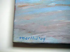 Niet of onleesbaar gesigneerd - Wad bij Kinnum, Terschelling -acryl op canvas 2009- kopen? Bied vanaf 1!