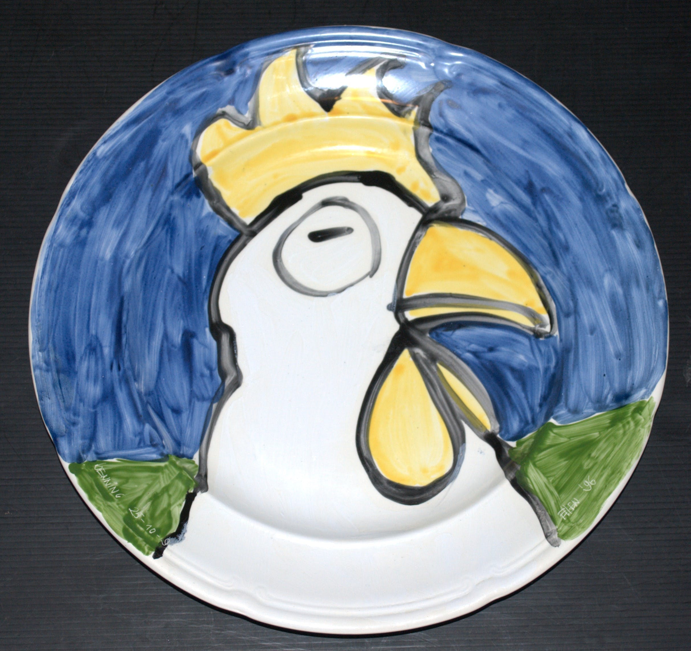 Ellen Meuwese - u n i c a porseleinen bord 1996 - groot ⌀ 35 cm kopen? Bied vanaf 50!