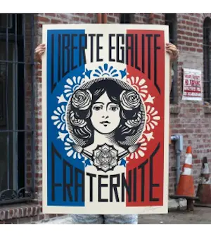 Shepard Fairey - LIBERTÉ EGALITÉ FRATERNITÉ SIGNED OFFSET LITHOGRAPH kaufen? Bieten Sie von 1!