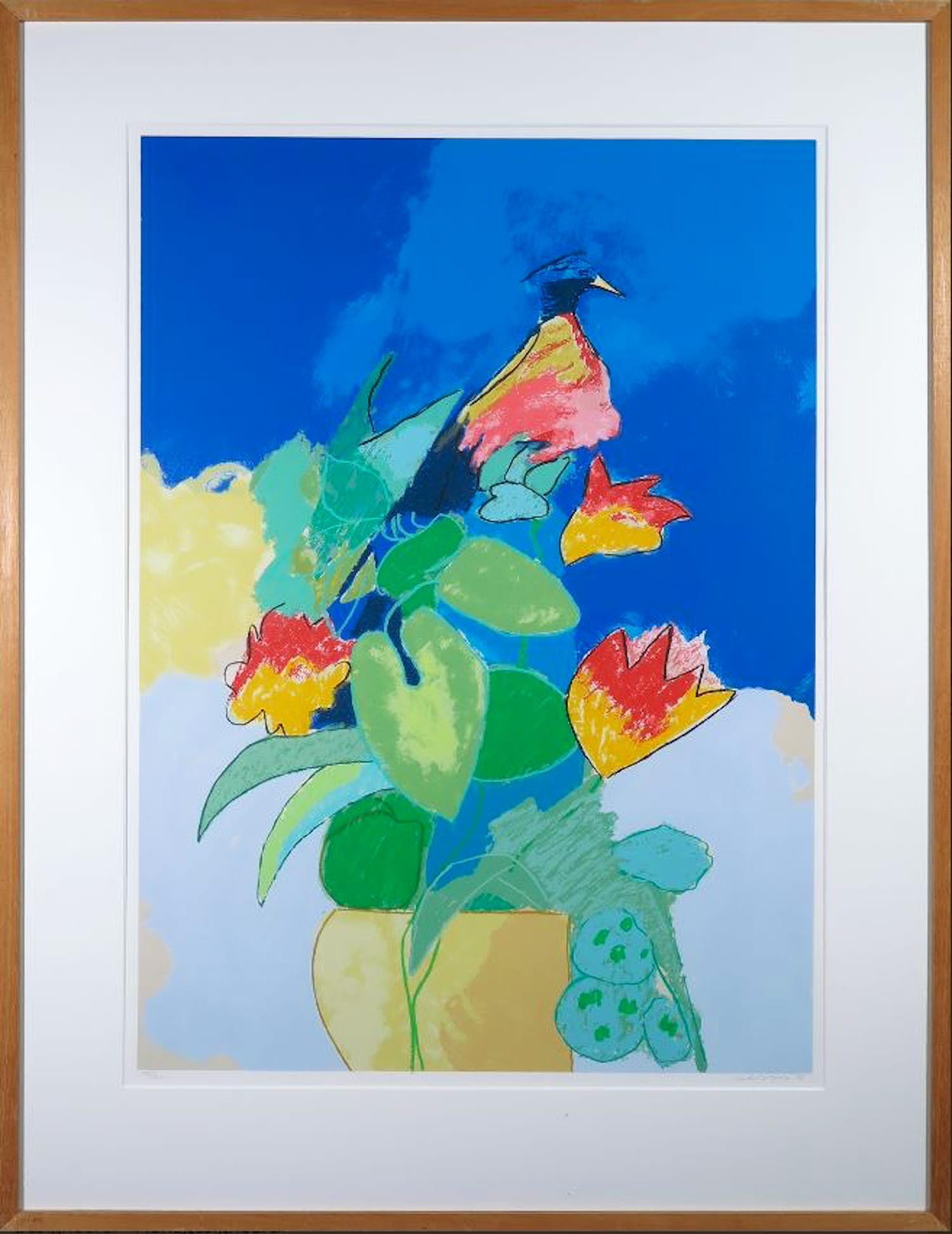 Henk van Vessem - Zeefdruk, Zonder titel - Ingelijst (Groot) verkocht voor € 40!