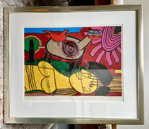 Corneille - Zeefdruk - Femme Heureuse - Nr. 52 - ingelijst kopen? Bied vanaf 345!