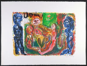 Rik van Iersel - Litho, Nachtelijke ontmoeting kopen? Bied vanaf 1!