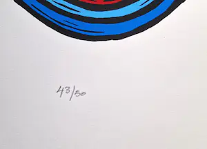 Hans Wap - Litho: 'Spinning tops' (1998). kopen? Bied vanaf 30!