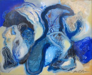 Bert Braam - Acryl op doek, Bleu melody (Groot) kopen? Bied vanaf 1!