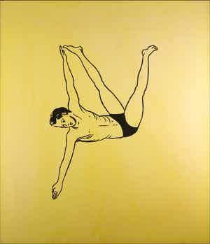 Hans Konings - Acryl op doek, Zonder titel (Groot) verkocht voor € 50!