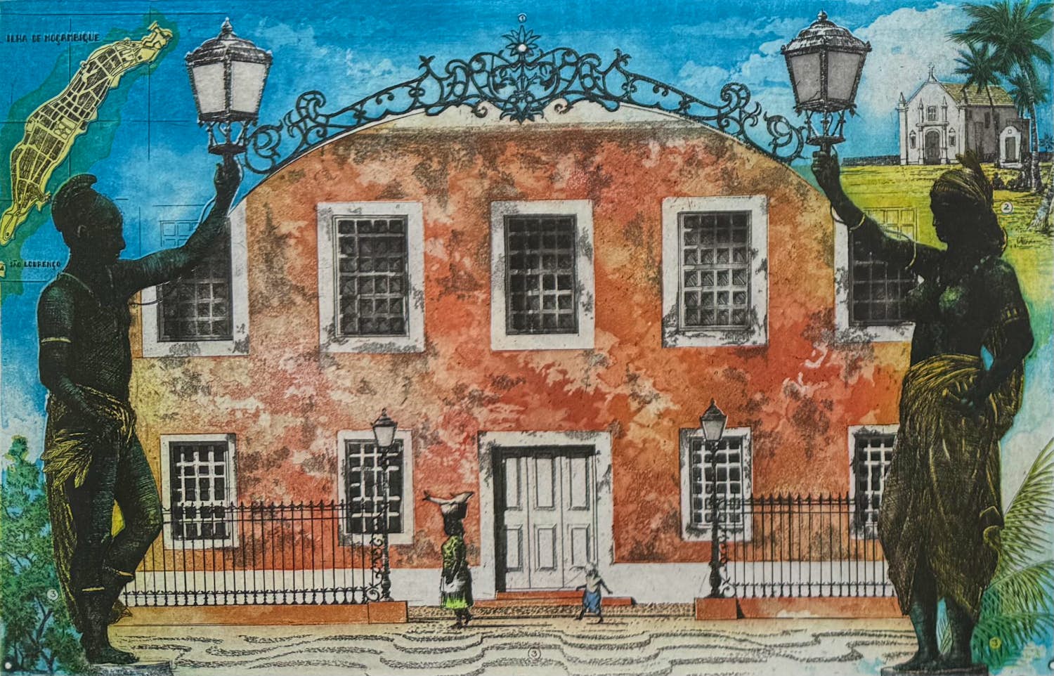 Rolf Weijburg - handgesigneerde kleurenets | 'Ilha de Moçambique' | 1999 (INGELIJST) kopen? Bied vanaf 125!