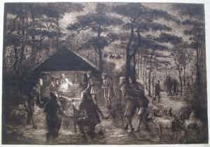 Roelf Gerbrands - Ets Bijbelse voorstelling verkocht voor € 45!