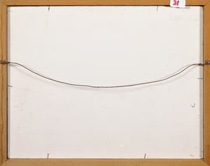 Jan Dekker - Olieverf op Hardboard, Tuinzicht Winter, Ingelijst kopen? Bied vanaf 1!