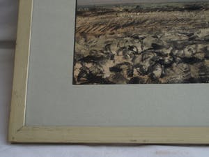 Wim Steijn - Tekening pastelkrijt , “Landschap” – gesigneerd & ingelijst – ca 1970 kopen? Bied vanaf 40!