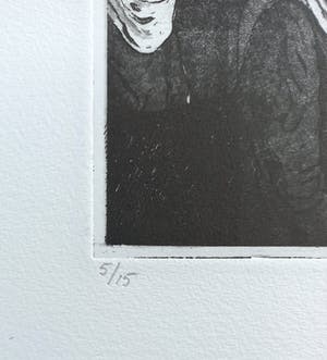 Rene Polak - Moren met ezel worden geconfronteerd met stier, aquatint ets kopen? Bied vanaf 50!