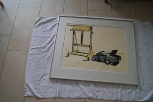 Hans Wap - afgeprijst : CAR CRASH - grote zeefdruk , mooi ingelijst kopen? Bied vanaf 65!