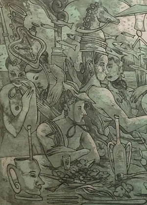 Carlos Ceesepe - Litho , Surrealistische voorstelling - 75½ x 112 cm kopen? Bied vanaf 125!