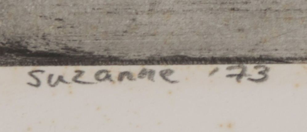 Niet of onleesbaar gesigneerd - Ets, Portet van dame op stoel  kopen? Bied vanaf 1!