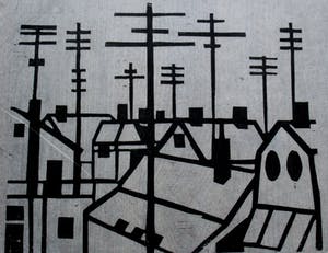 Johan Meijerink - Houtsnede: Communicatie - 1963 kopen? Bied vanaf 45!
