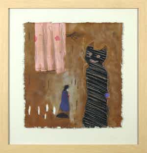 Liesbeth Rahder - Zeefdruk, Zonder titel - Ingelijst verkocht voor € 35!