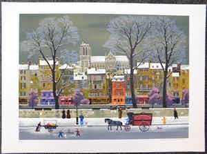 Michel Delacroix - La Neige sur la Seine verkocht voor € 50!