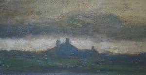 Jan de Boer - Boerderijen in de avond (Zaanstreek) - olieverf kopen? Bied vanaf 45!