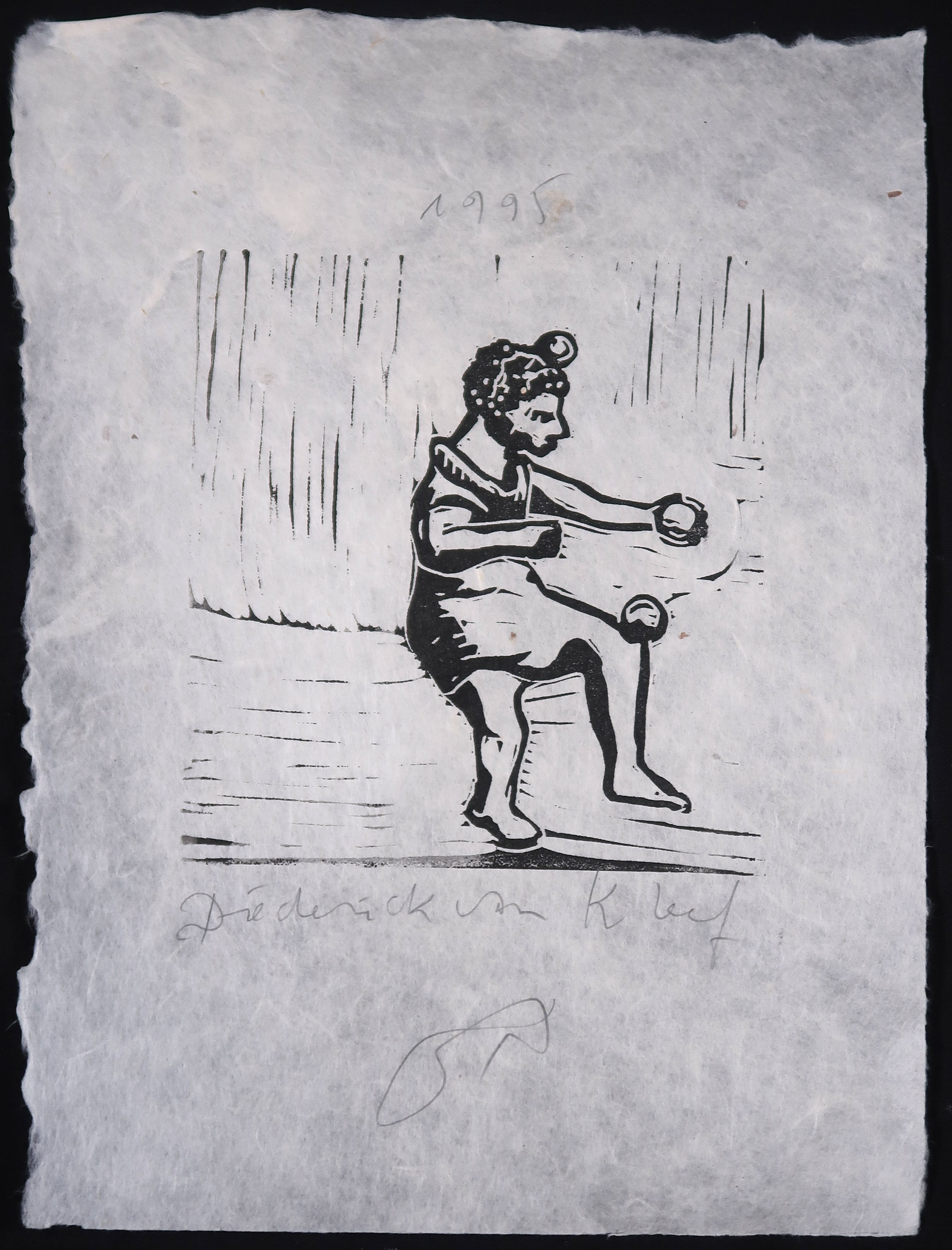 Diederick van Kleef - Lino op Japans papier, Voorstelling 2 kopen? Bied vanaf 1!