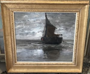 Gerhard Arij Ludvig Munthe - A3770, bomschuit voor anker bij de kust kopen? Bied vanaf 3950!