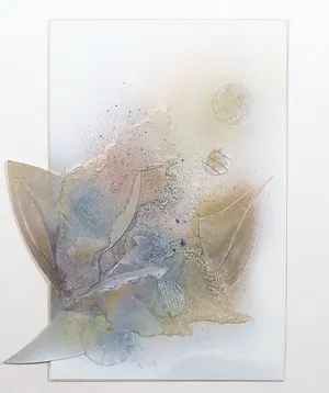 Josi Neuberger - Collage op karton, Abstracte compositie - Ingelijst kopen? Bied vanaf 1!