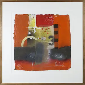 Theo Koster - Zeefdruk en collage, Zonder titel - Ingelijst kaufen? Bieten Sie von 1!