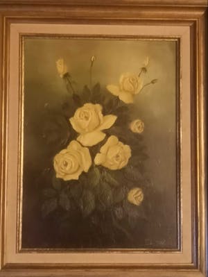 Niet of onleesbaar gesigneerd - Stilleven met Gele Rozen kopen? Bied vanaf 1!