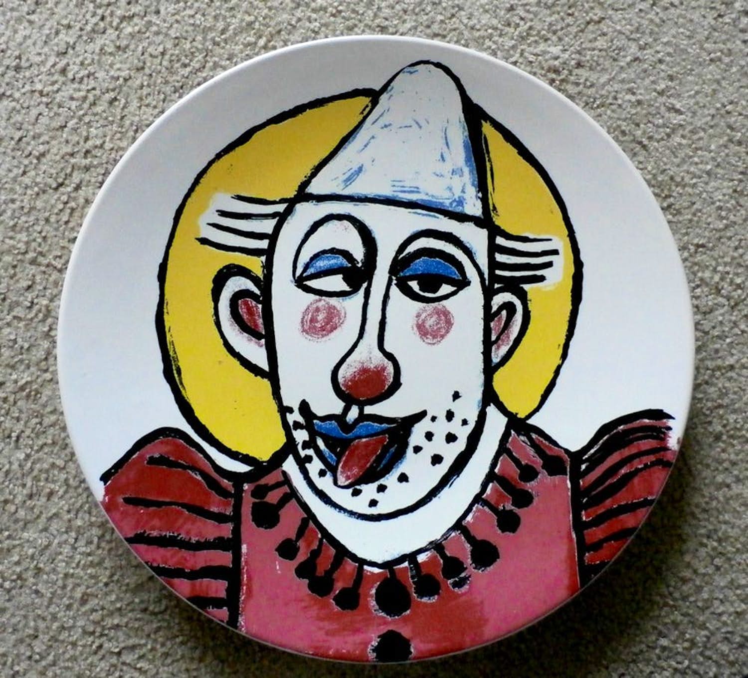 Corneille - Groot porseleinen bord 'Octavo' verkocht voor € 75!