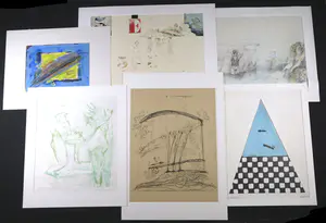 Bob Lens - en andere! - Lot van 10 werken op papier kopen? Bied vanaf 1!