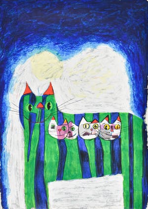 Franz Lauter - Moeder met kittens - 1/200 kopen? Bied vanaf 55!