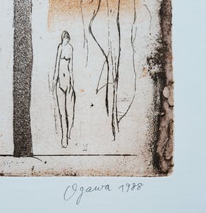 Noriko Ogawa - Naakt, aquatint ets kopen? Bied vanaf 40!