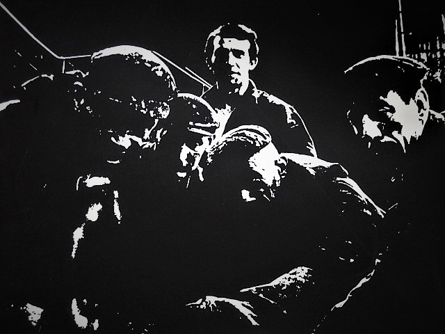 Cor Jaring - Mooie Zwart-Wit Zeefdruk van zijn bekende Foto "de Nachtploeg"  kopen? Bied vanaf 1!