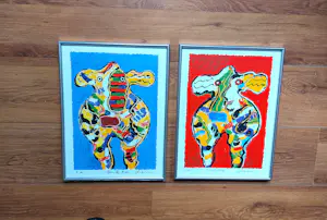 Peter Diem - Two Cows Red and Blue kopen? Bied vanaf 75!