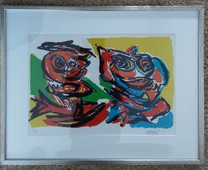Karel Appel - deux personages kopen? Bied vanaf 1100!