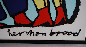 Herman Brood - " Love You " - ingelijste zeefdruk op canvas spieraam & 4 boeken kopen? Bied vanaf 100!