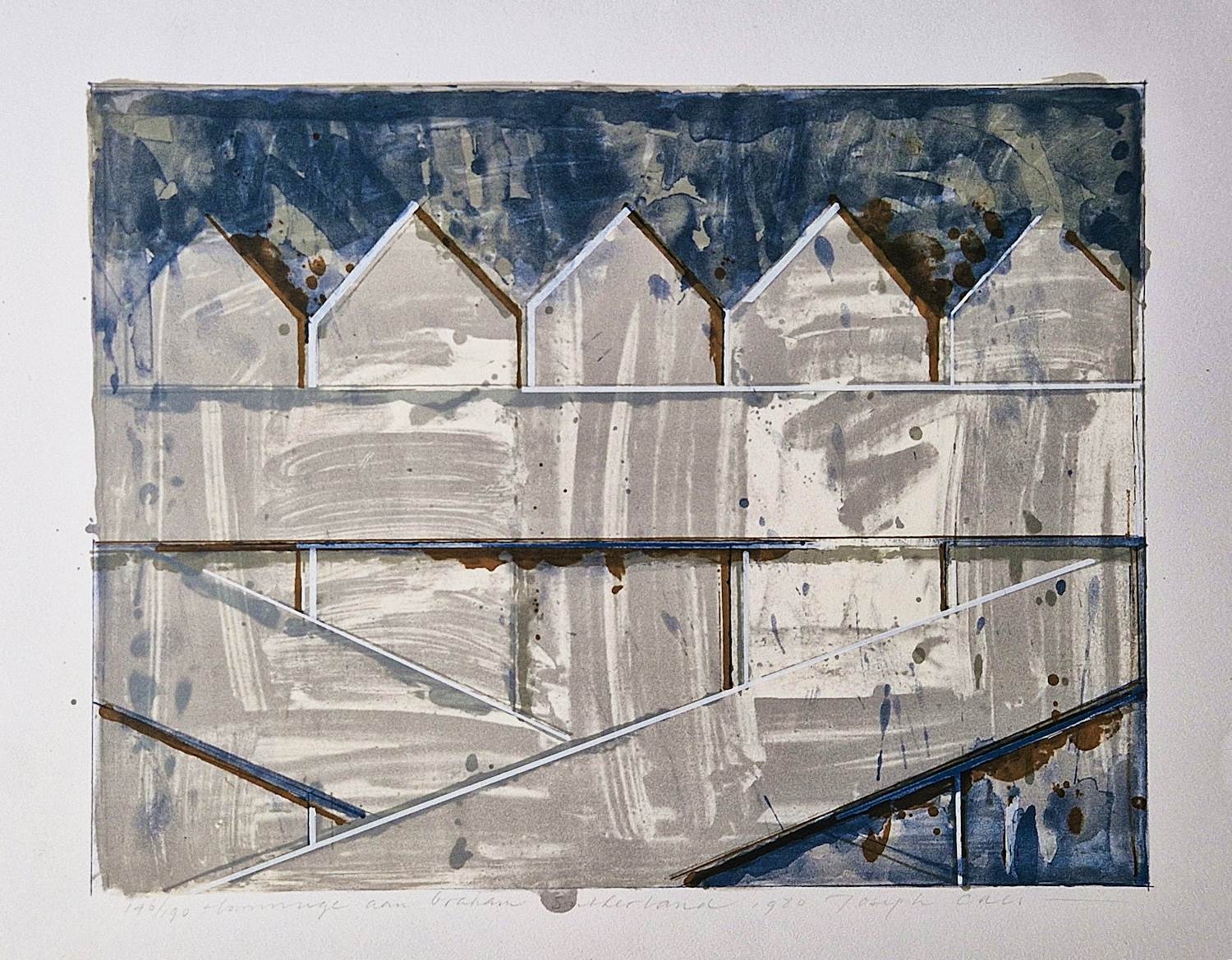 Buy Joseph Cals - Grote kleuren lithografie - Hommage aan Graham Sutherland - oplage 190? Bid from 34!
