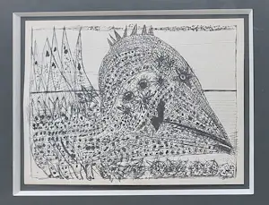 Carl-Henning Pedersen - Fantasie figuur - prachtig ingelijst kaufen? Bieten Sie von 1275!