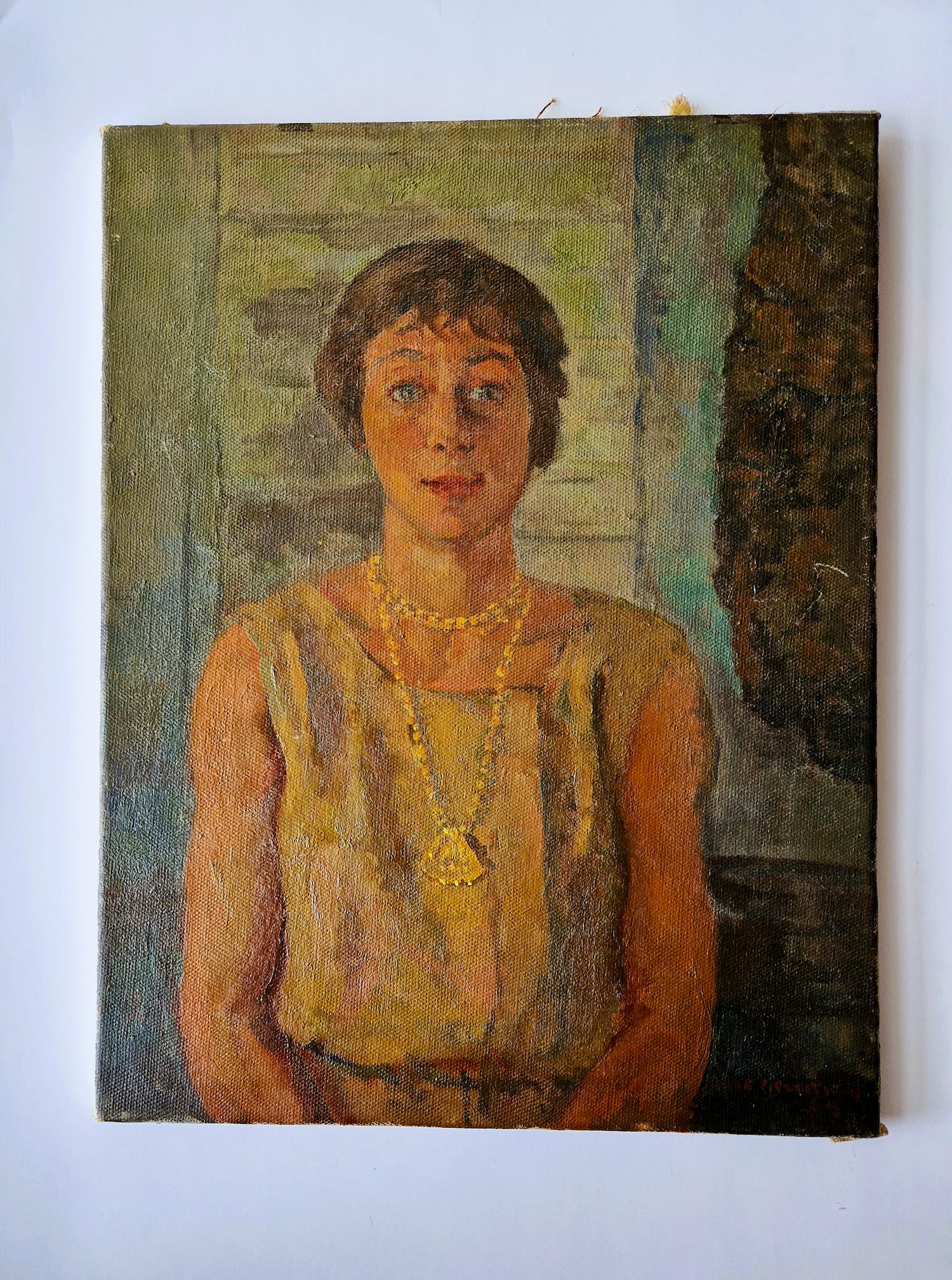 Huub Gerretsen - Jaren 60 olieverf op doek portret van een jonge vrouw - gesigneerd kopen? Bied vanaf 1!