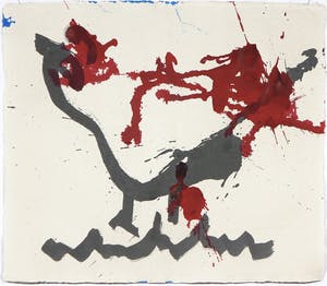 Anton Heyboer - ‘Kip’ - Oost Indische inkt en acryl op molenpapier - 1990 kopen? Bied vanaf 225!