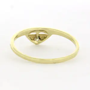 14k geel gouden ring met briljant geslepen diamant tot. 0.02ct kopen? Bied vanaf 150!