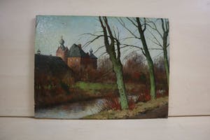 Petrus Marinus van Walcheren - Gezicht op kasteel Doorwerth kopen? Bied vanaf 140!