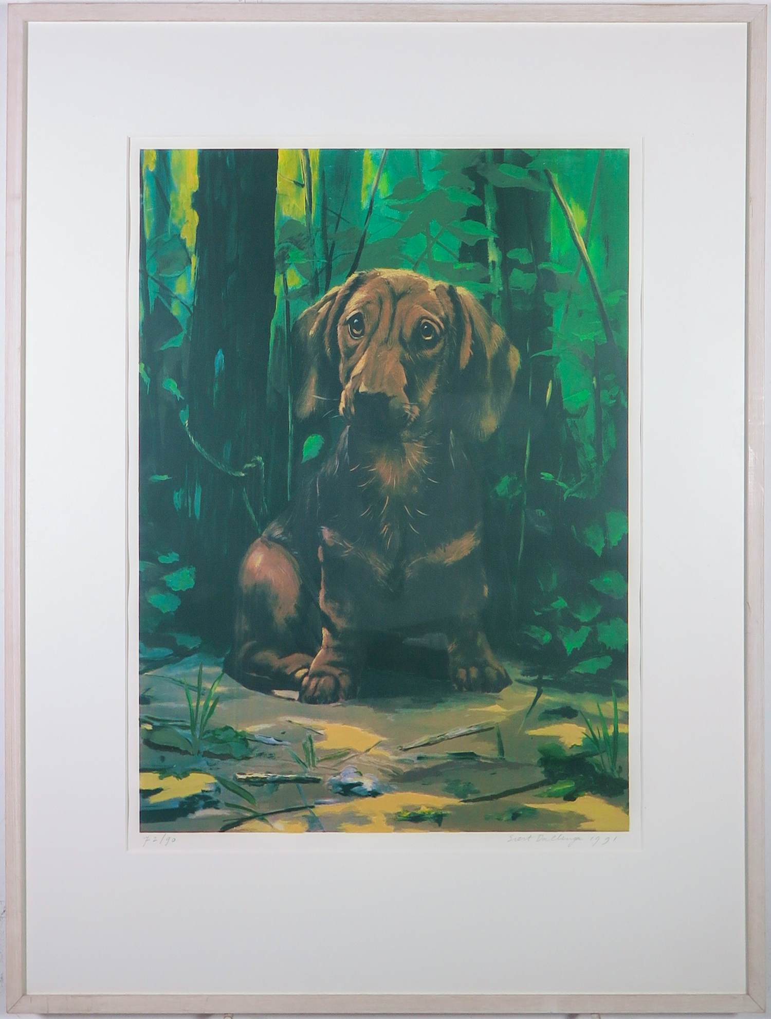 Siert Simon Dallinga - Zeefdruk, Verlaten - Ingelijst kopen? Bied vanaf 60!