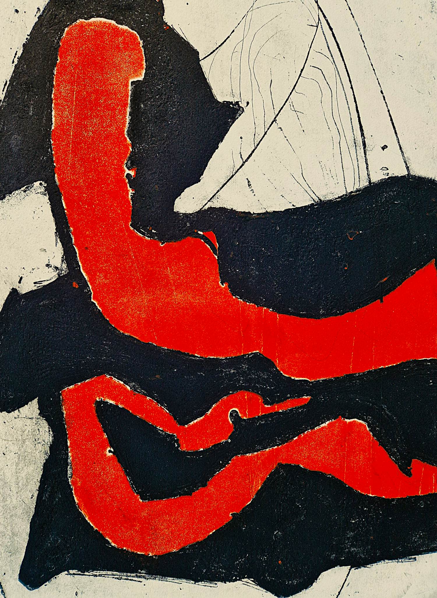 Cees Kortlang - Grote handgekleurde reliëf Ets/aquatint - potloodges. - zeer kleine oplage (10) verkocht voor € 59!