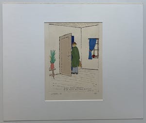Pieter Holstein - Handgekleurde ets - 'Seine blicke...' - Uniek exemplaar uit een oplage van 40 kopen? Bied vanaf 125!