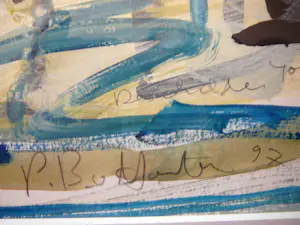 Peter B. van Houten - De schilder jongleert -acryl 1997- kopen? Bied vanaf 150!