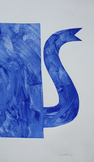 Klaas Gubbels - grote zeefdruk: blauwe kan - 1994 kopen? Bied vanaf 375!